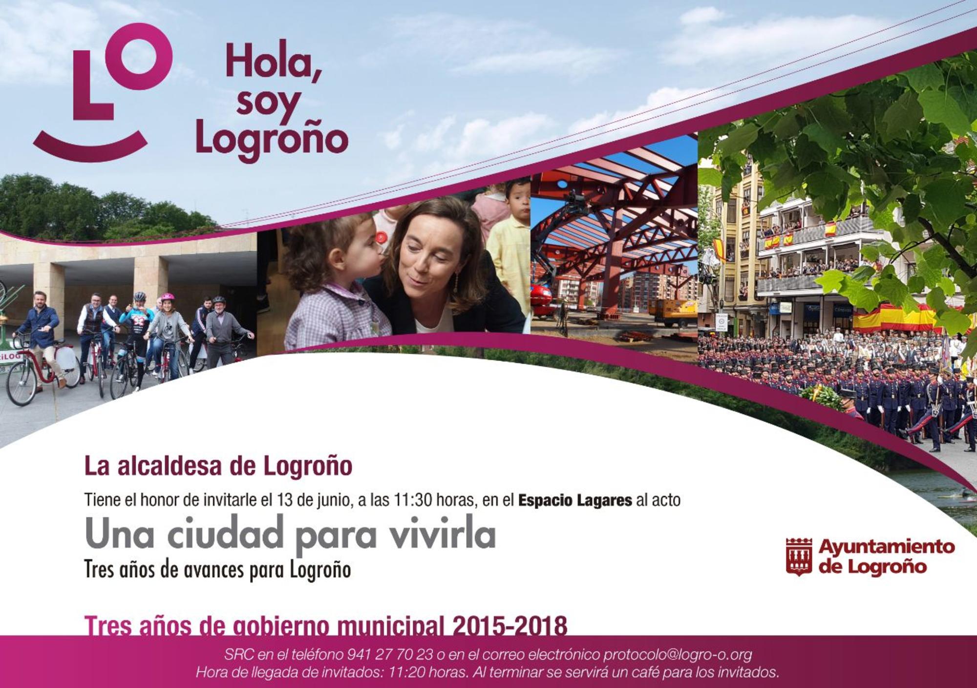Cartel tres años de avances para logroño